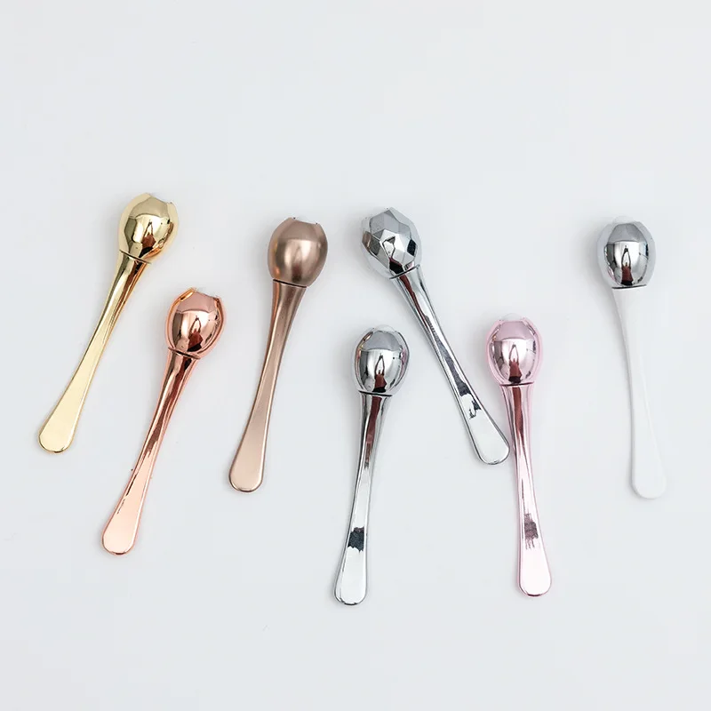 In Stock Wholesale Disposable zinc alloy Cosmetic Spatula with diamond Makeup Spatula