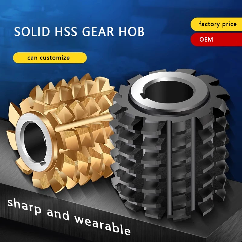 OEM Insert Finishing Hob Involute Gear Hob Rod/ Hole/Inlaid Alloy/Welded Type