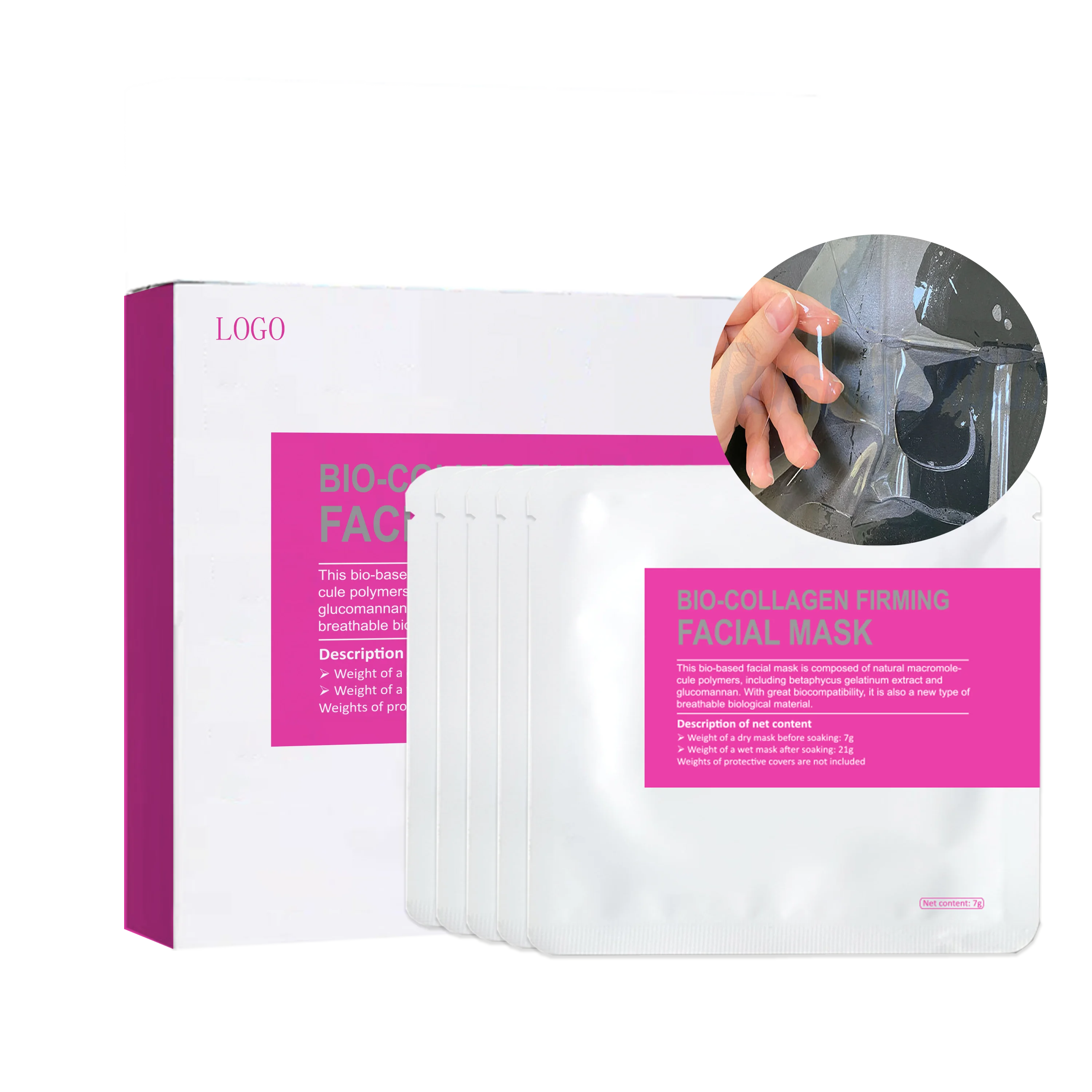 Manufacturer Firming Collagen fragrance-free Face Mask Anti-wrinkle Transparent Anti-aging Facial Mask