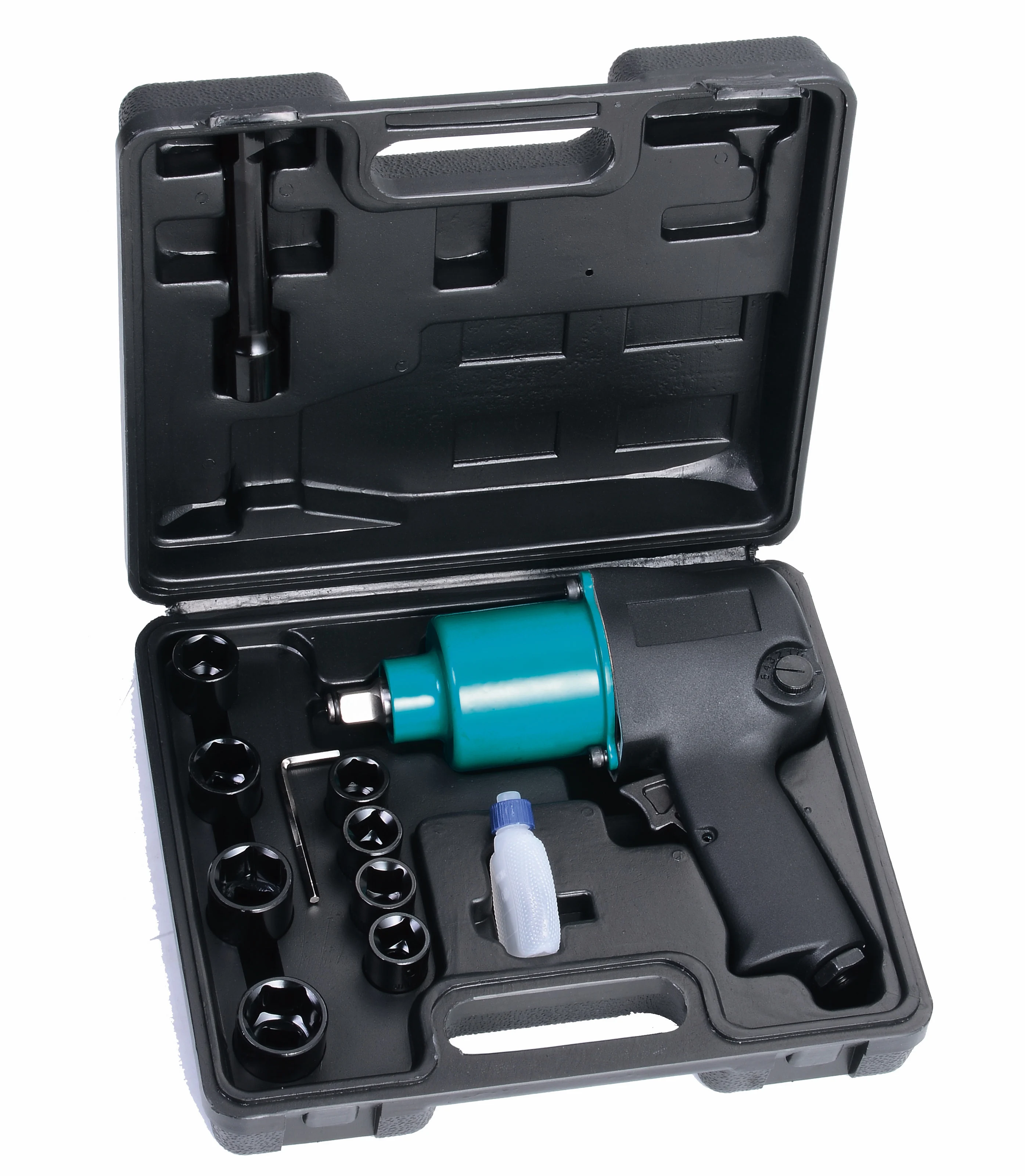 TY52811K Air Impact Wrench Kit (12-Piece) 400 ft.lbs break torque, twin hammer auto shop repair kit