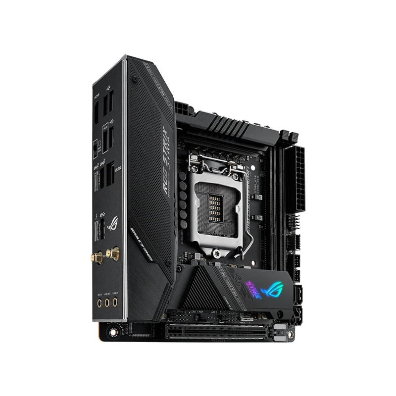 Для ASUS ROG STRIX Z590-I игровой Wi-Fi Z590 2 5 Gb Ethernet два M.2 слотов для карт с радиаторы мини-itx материнская плата