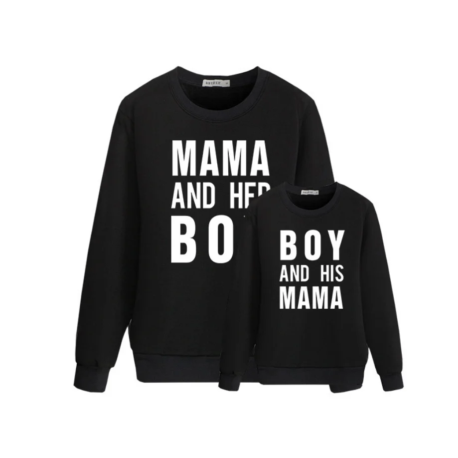 Hot Selling Fashion Matching Outfits Parent-child Long Sleeve Cotton T-shirts Printing Clothing Casual Clothes Mommy and Me