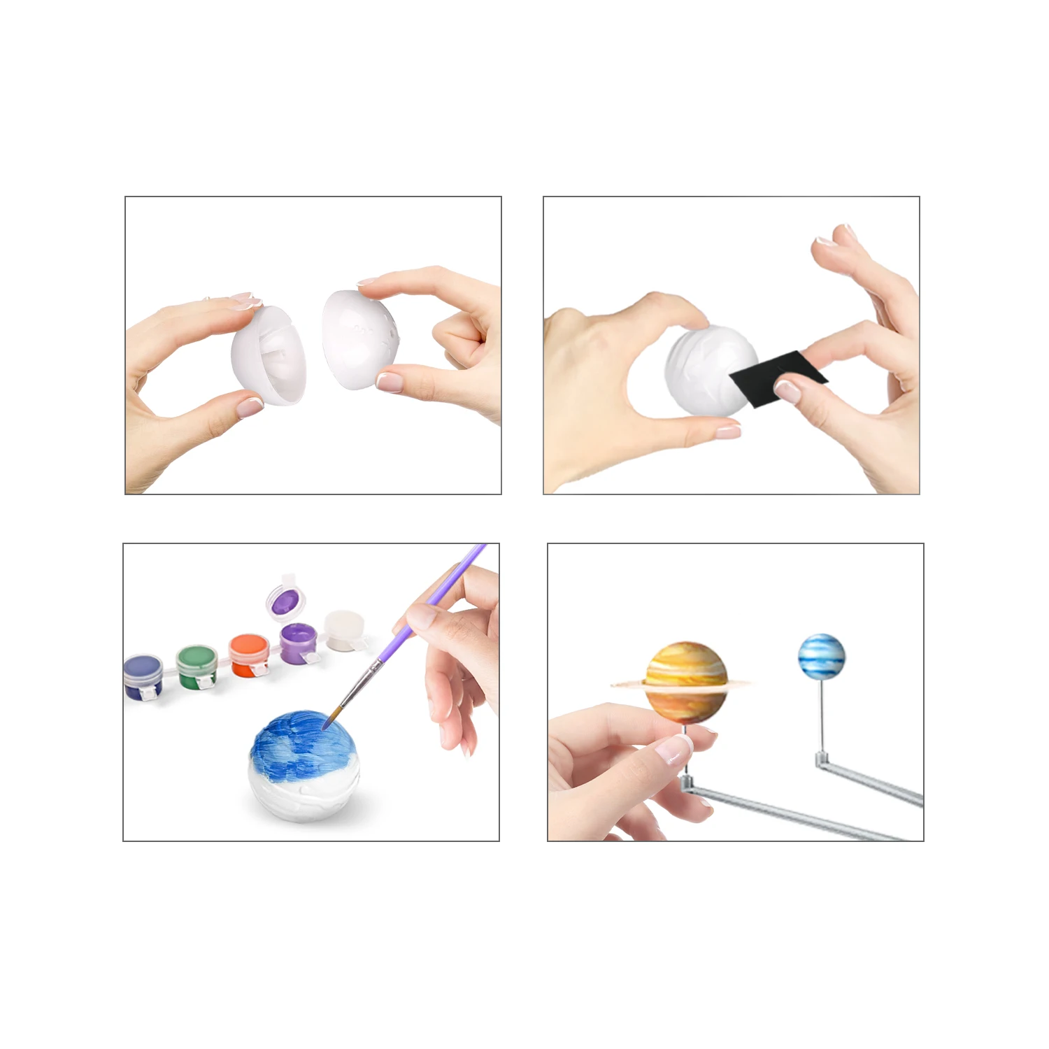 hot product low moq kid educational toy diy solar kit planet tarium toy solar system planet model