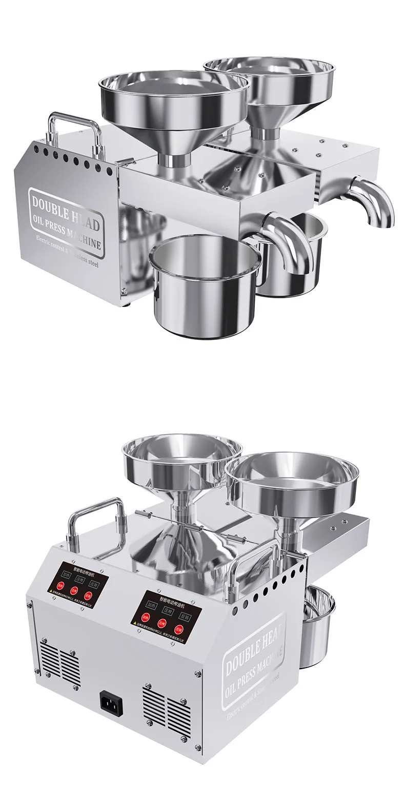 Household Stainless Steel Sesame Peanut Ground Nut Oil Presser/ Oil Press Extraction Pressing Machine