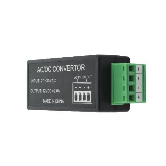Power Supply Low Voltage Converter 24V AC to 12V DC 2A Output Current Power Convertor