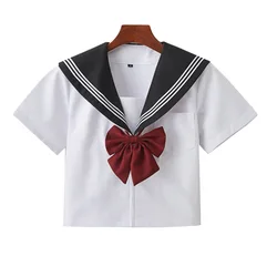 New Custom Women Sailor Suits Girls Embroidered Logo Autumn JK School Uniform Sets