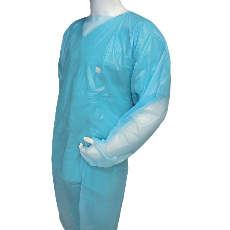 Disposable China Import Wholesale Price Medical Isolation CPE Protective Plastic Robe