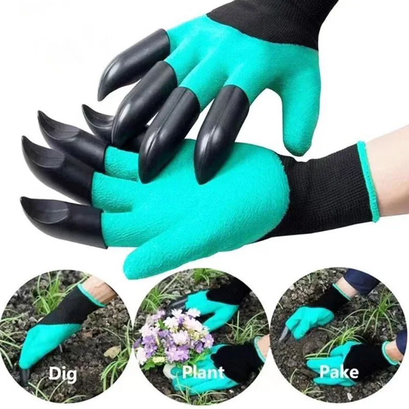 garden gloves & protective gear with claws flower planting household work wear resistant labor protection gloves latex glove