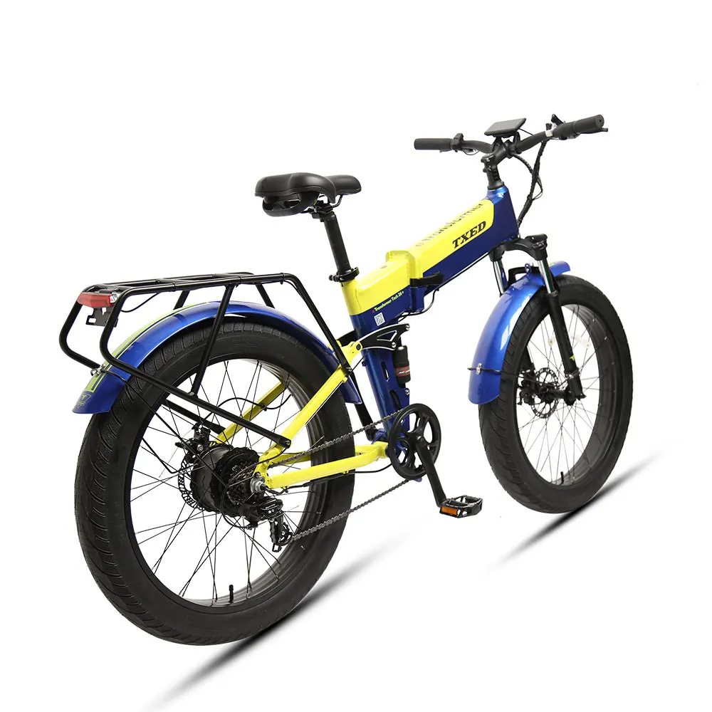 TXED 26 inch fat tire electric mini bike 500W lithium battery electric folding bike for woman