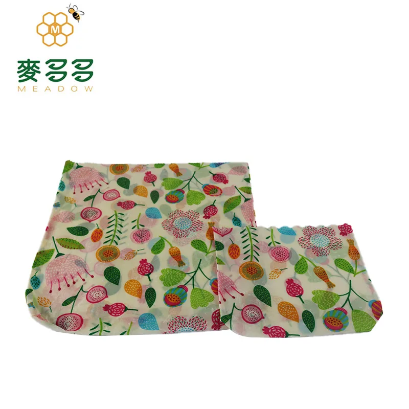High quality 100% cotton organic eco friendly food beeswax wrap and mesh bags