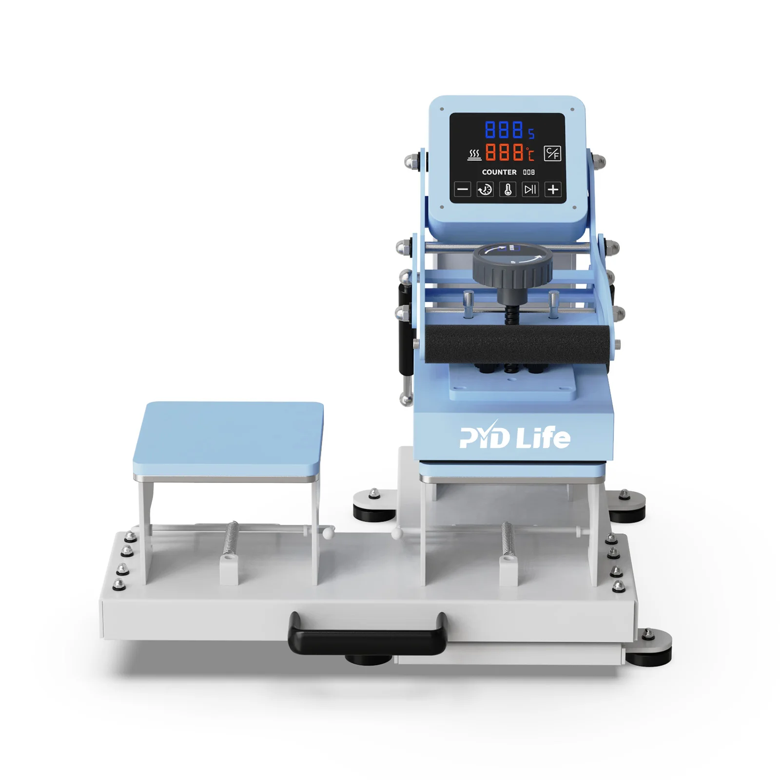 PYD Life Mini Combo Craft Machine Double Station 15*15 cm Sublimation Heat Press Machine for Label Tag