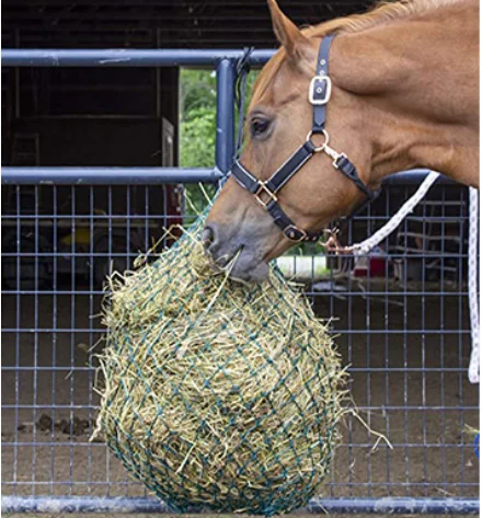 Equestrian supplies Hay net bag Model can be customized PE nylon horse feeding net