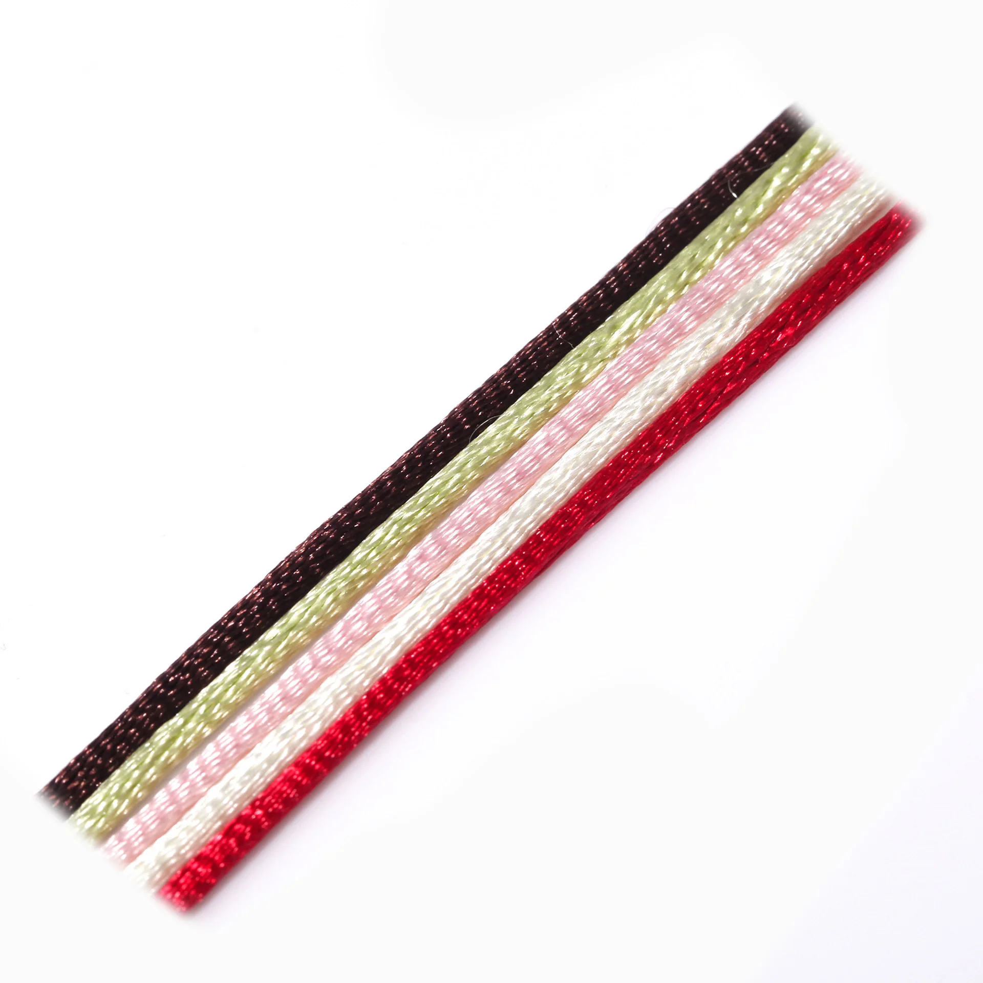 DIY Fashion Rat Tail Satin Multicolor Nylon Rope Cord String Beading Rope Woven Beading Cord