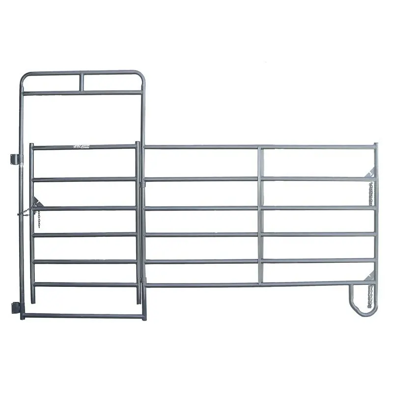 Oval cattle yard Panels, 6 rails portable cattle bar/ rail horse pen panels,constructed using cattle yards