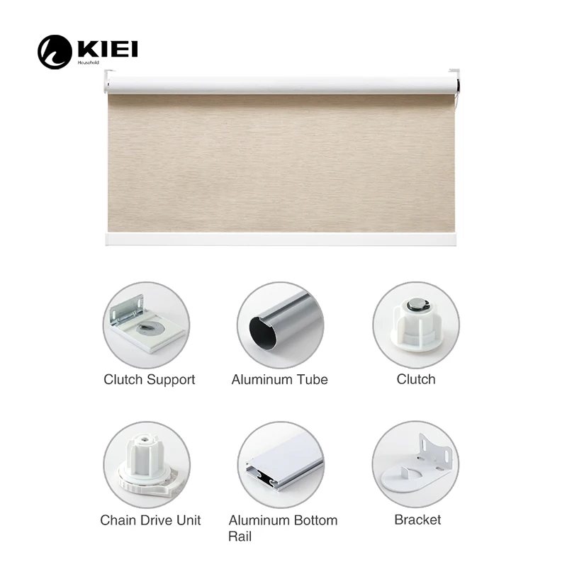 KIEI cassette print bamboo roller blinds