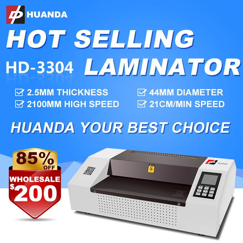 Professional Multi-function Laminating Machine Huanda A3 A4 Passport HD-3304 Laminator for Passport