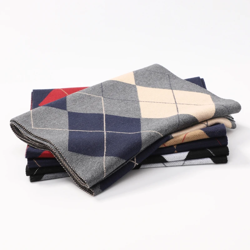 Новинка 2022 Дизайнерские теплые мягкие шарфы из пашмины шаль одеяло Женский клетчатый кашемировый зимний шарф с кисточками для