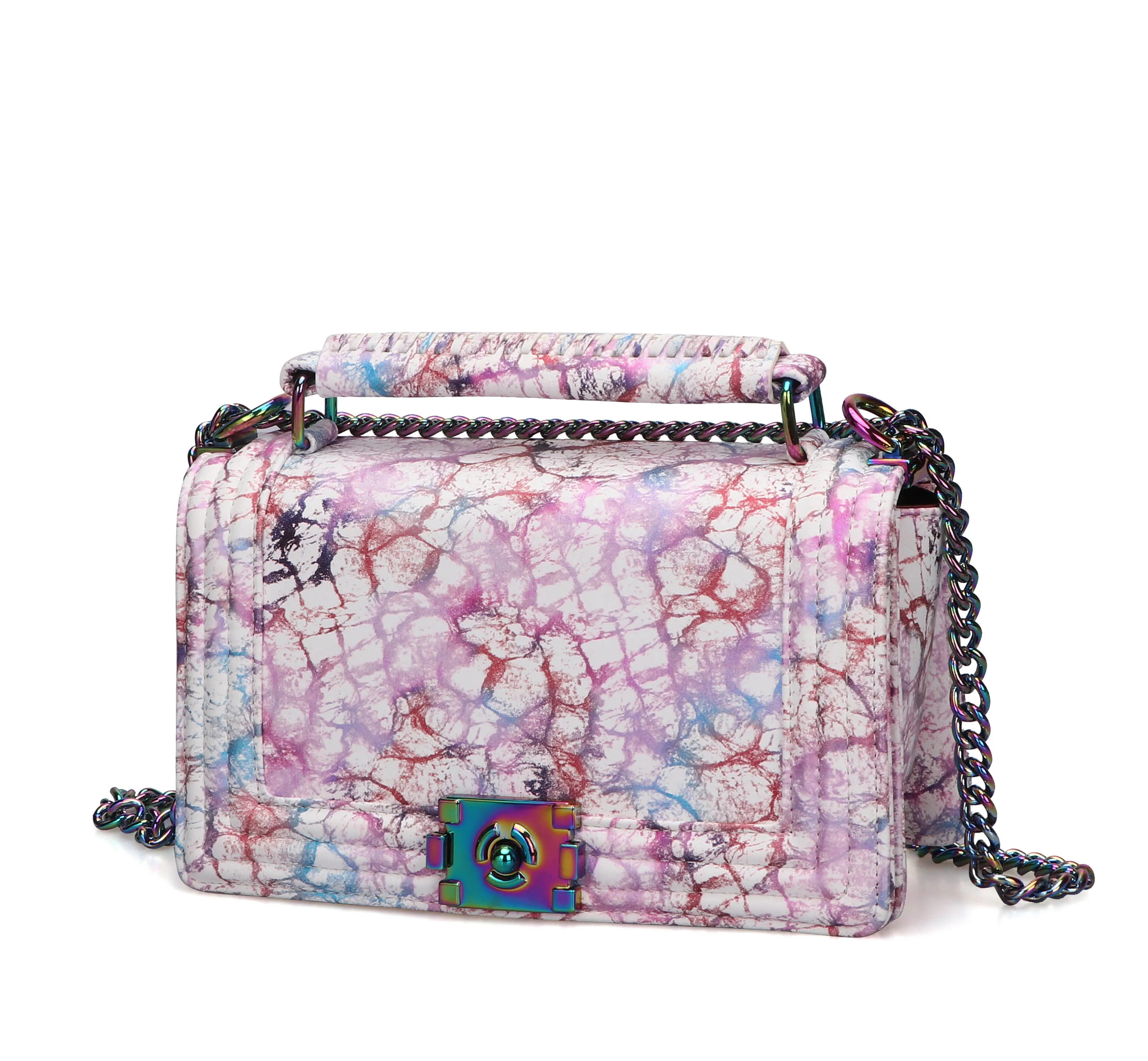 Amazon Trendy Custom Brand Designer Bag 2020 Handbags Women Leather Marble Purses