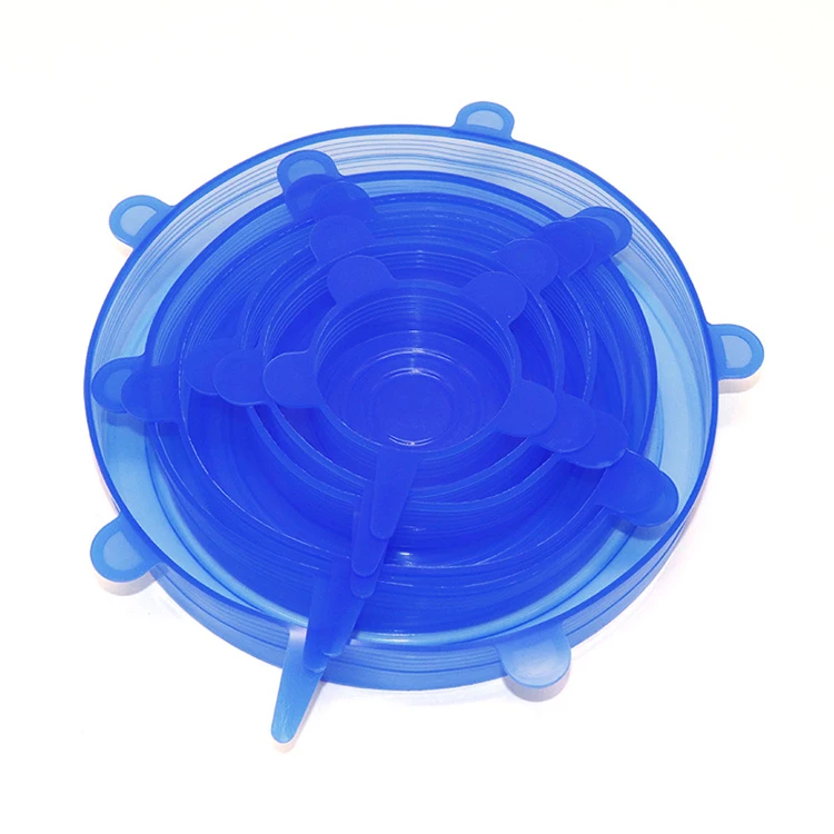 Wholesale food grade reusable silicone stretch lids cover universal silicone food wrap