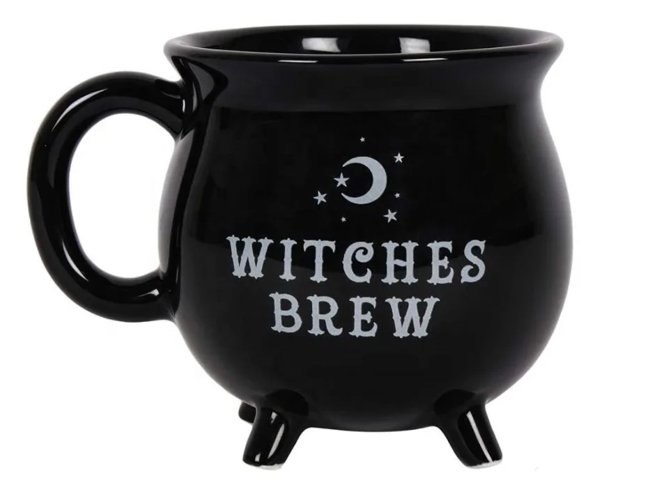 Black Witches Brew Cauldron Mug for Halloween Giftwares