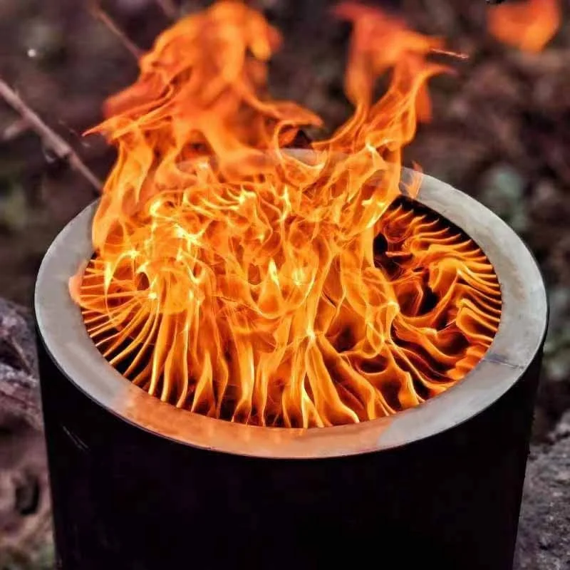 Kingjoy double layer smokeless corten steel charcoal fire pit