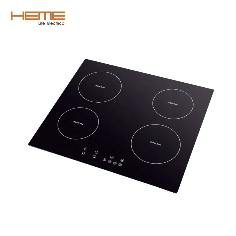 OEM/ODM Built in Hob Manufacturer Home Appliances Glass Panel 4 Cooking Zone Induction Electric Cooktop