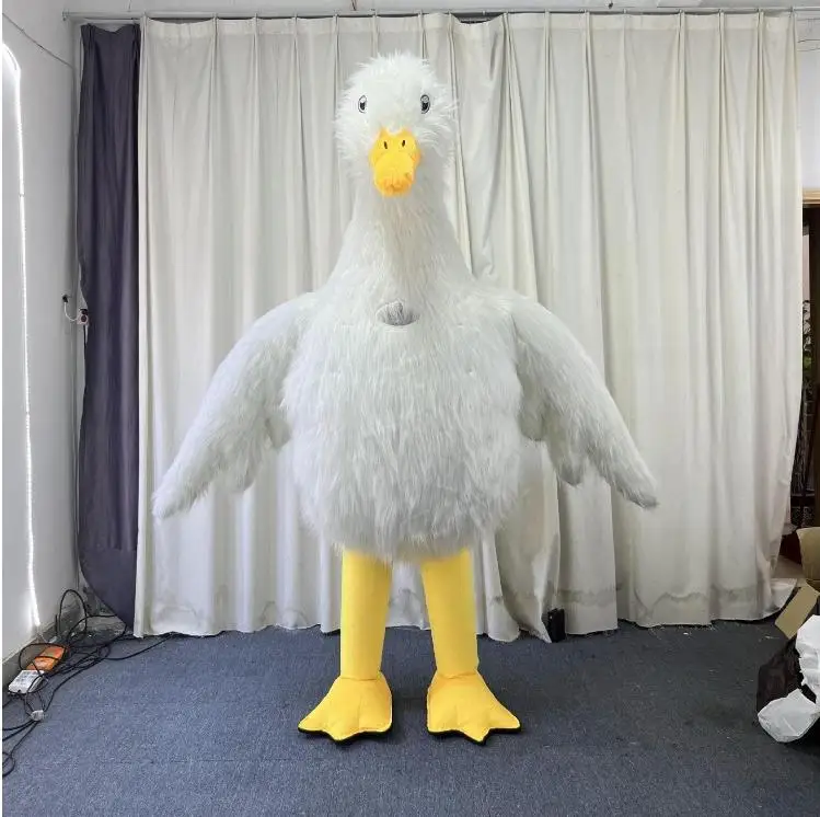 Advertising Event Plush Goose Mascot Costume Inflatable Swan Mascot Costume for Adults
