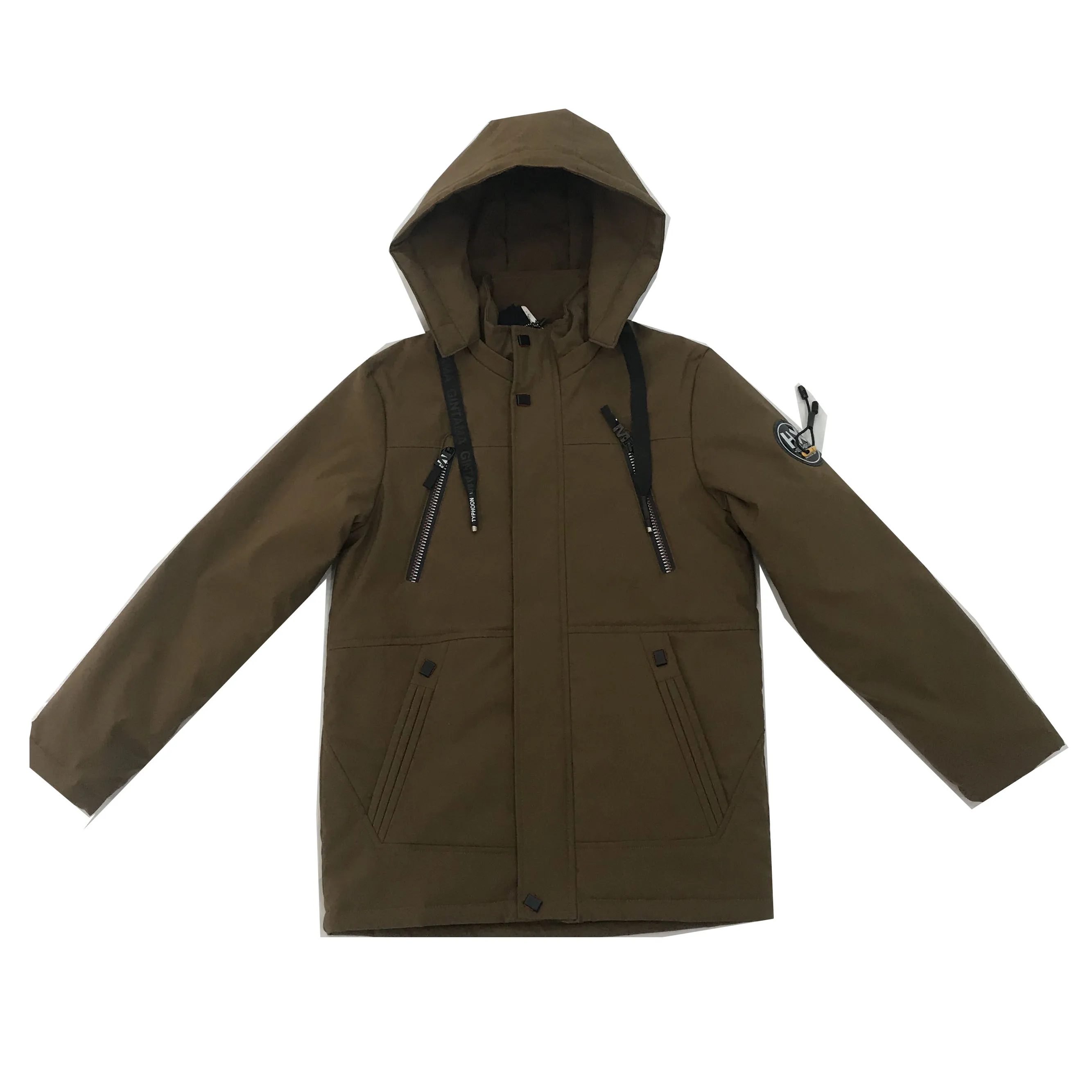 
 Теплая Осенняя спортивная куртка с капюшоном для мальчиков  