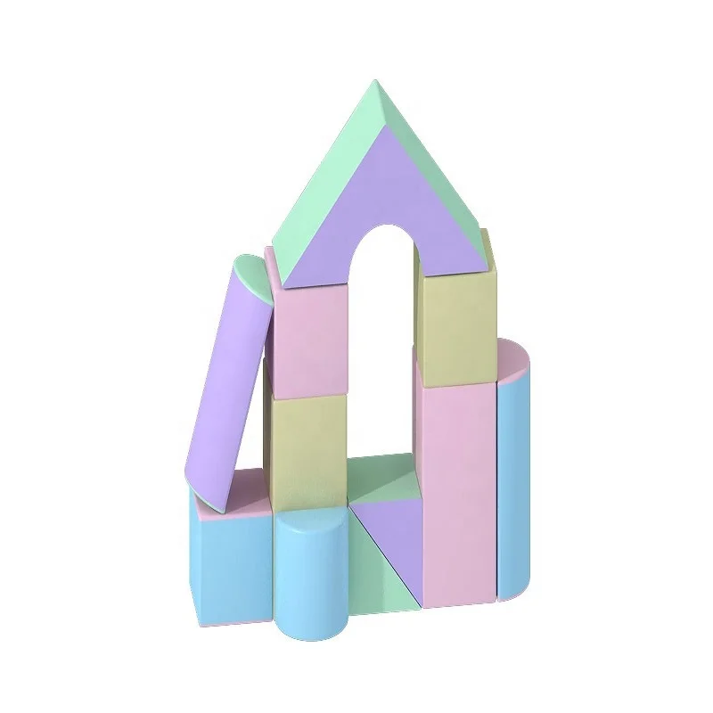 Creativity and colorful kids blocks combination kids soft indoor playground equipment