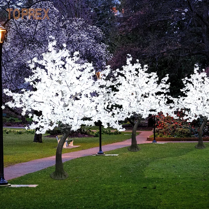 Wholesale Import Outdoor Artificial Autumn Japanese White Maple Leaves Trees