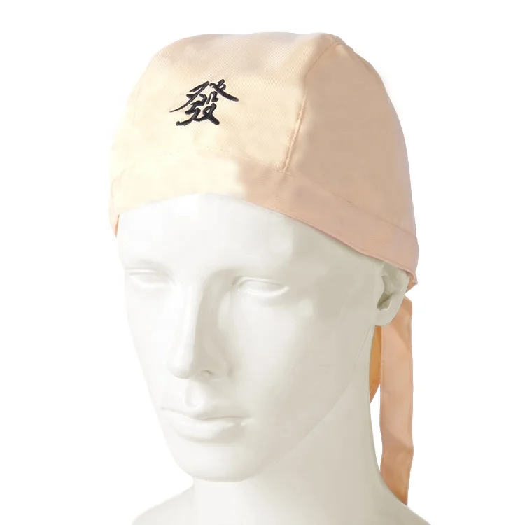 Custom Logo Fashion Embroidery Breathable Polyester Brown Durags for Men