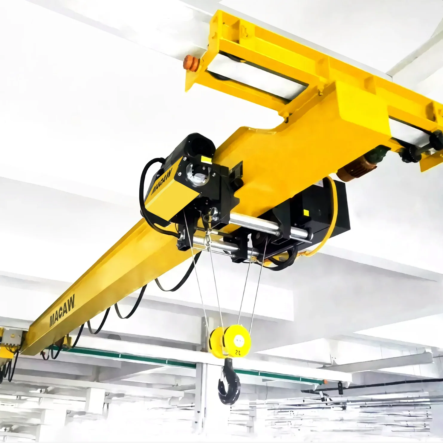 European Type Bridge Crane 10 ton OverHead Rail Tracks Top Running 6 Direction Motion Overhead Crane Remote Control