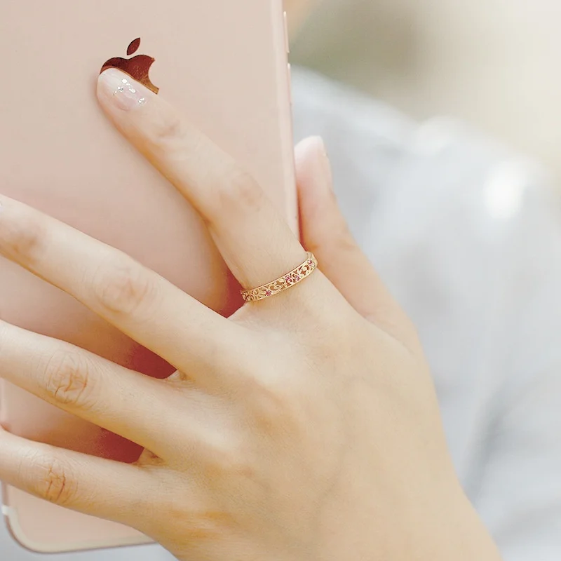 
New Corundum Women Jewelry 100% Authentic Solid Yellow 14K Gold Ring Mount Fast Shipping 2pcs A Lot 