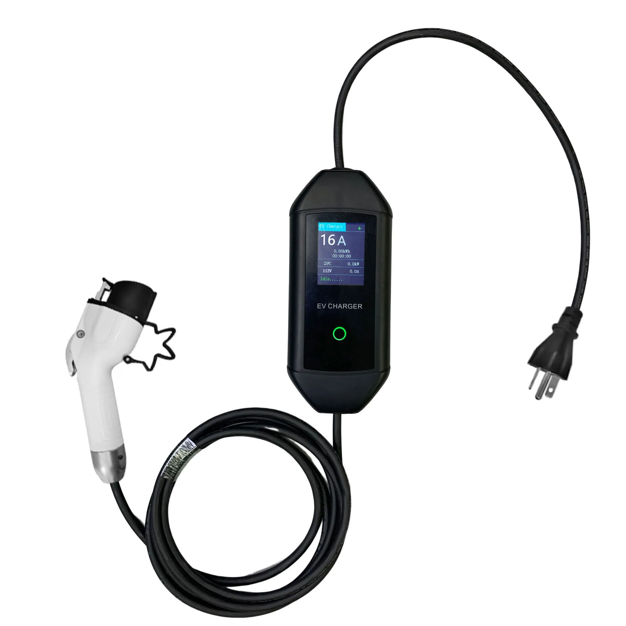 Регулируемое портативное зарядное устройство для электромобилей типа 2, тип 1, кВт, портативное зарядное устройство для электромобилей