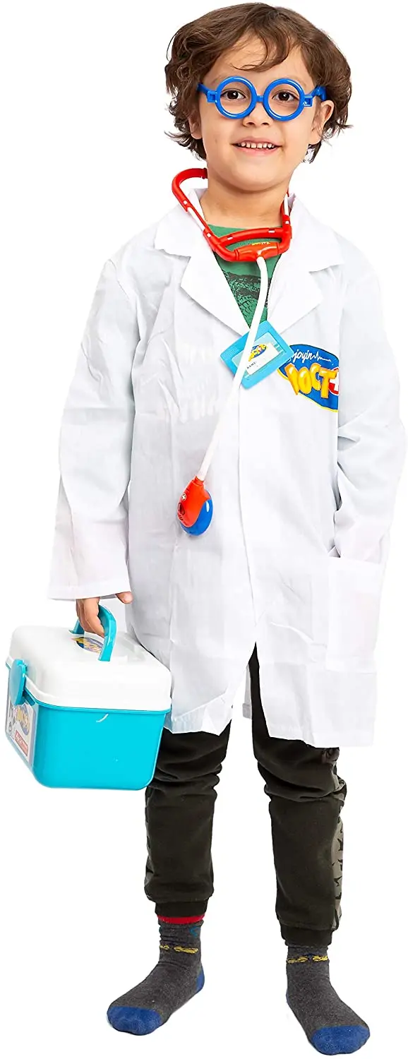  Jiutian Cheap Kids Doctor Playset Pretend Kit Dentist Medical and Coat Toddler Roleplay Toy for