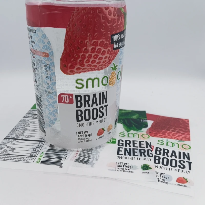 Wholesale custom heat Shrink band sleeve pvc energy drink food whey label pvc/pet bottle sleeves