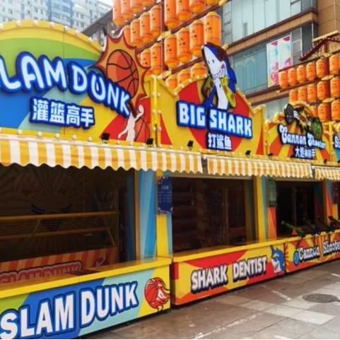 Tolefun Europe And America Funfair Luxury Custom Outdoor Led Marquee Letters Striped Booth External Carnival Games For Adults