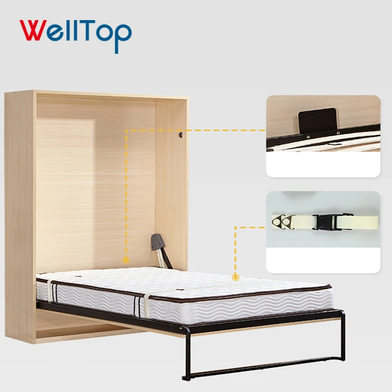 
Modern Adjustable Electric Hidden Murphy Bed Mechanism Wall Folding Bed Space Saving VT-14.026 