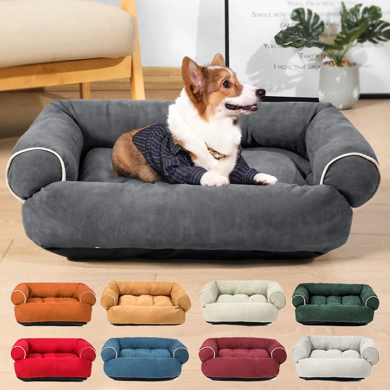 Luxury Chew Proof Soft Memory Foam Colorful Deep Sleep Calming Pet Dog Bed Sofa