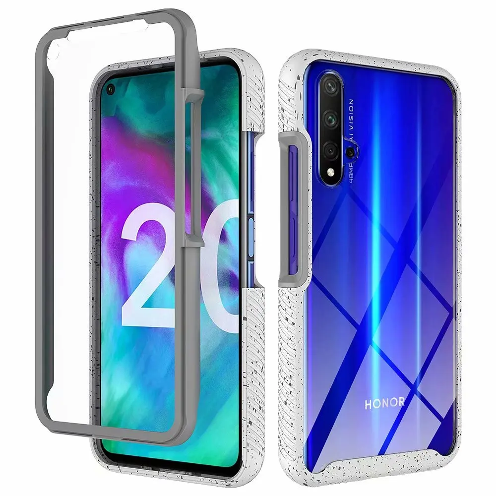 Bling raised bumper protector crystal gel shock proof case for Huawei Honor 20/Nova 5T case pc tpu clear