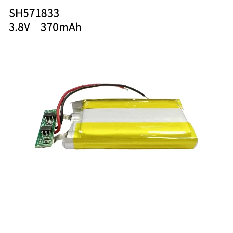 3.8V 3.7v 370mah 500mAh lithium polymer battery 3 7V 571833 lithium-ion Lipo