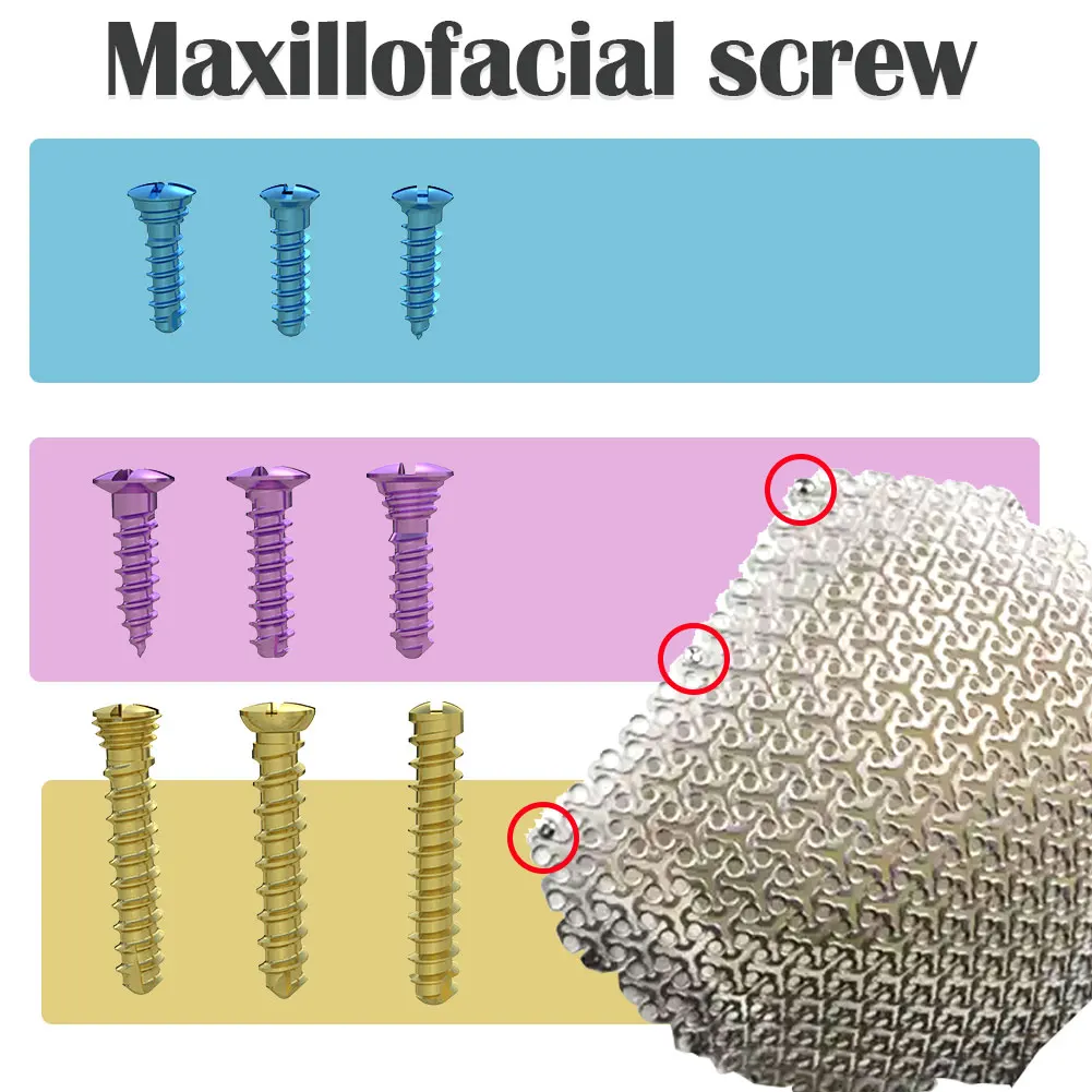 Surgery Titanium Locking Plate foret Maxillofacial MESH Plates And Screws