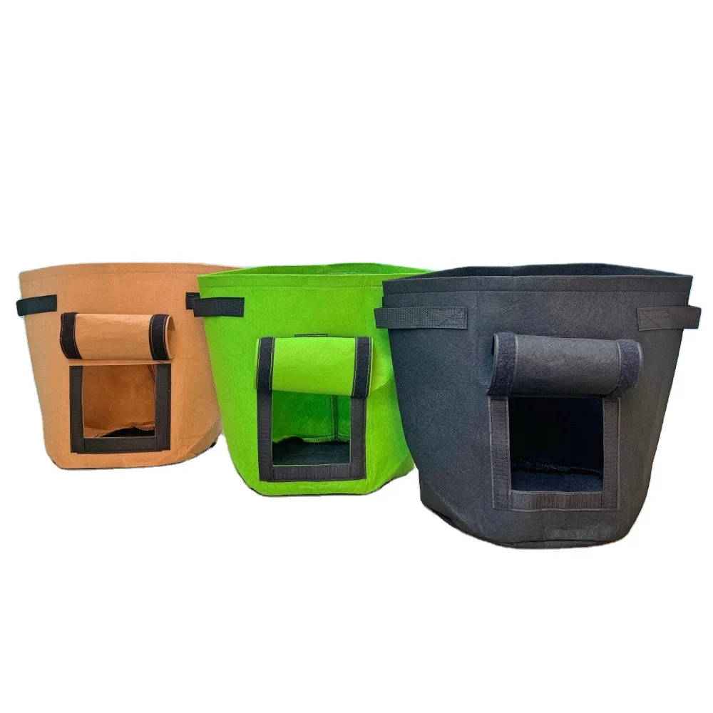 SH GROW factory strong felt grow pot potato growing 1 2 3 5 gallons