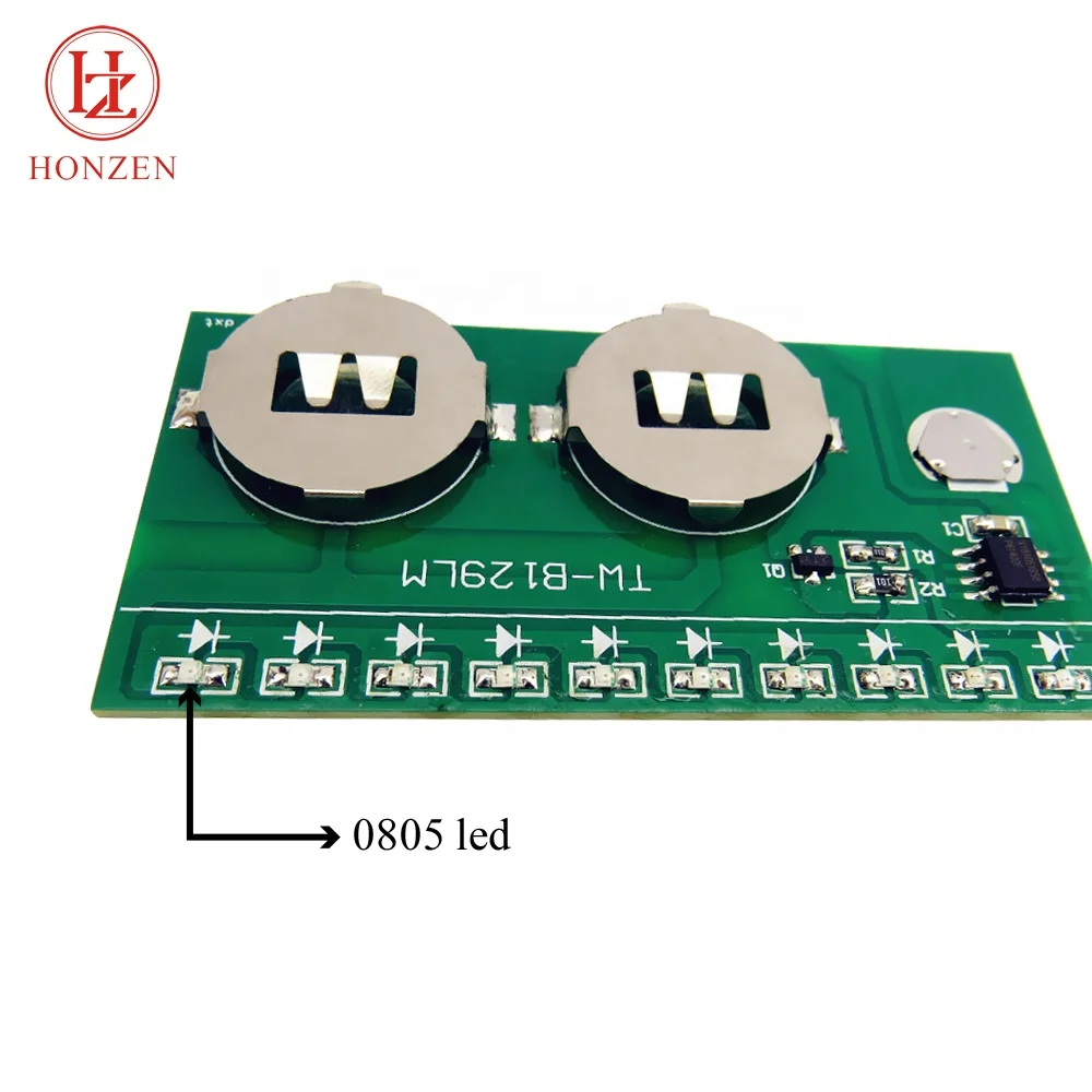 Best service 3V CR2032 battery power 0805 smd red led circuit boards module with dome switch