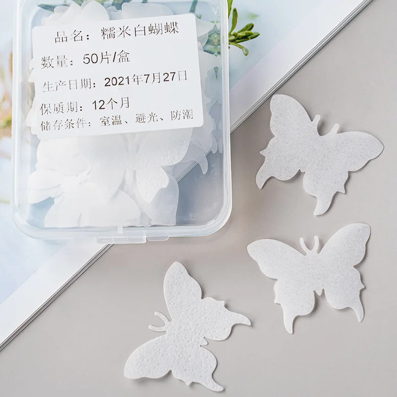 Edible 3D Wax Paper butterfly Edible Glutinous Wafer Rice Paper Cake Cupcake Toppers Wedding Party Food Decoration