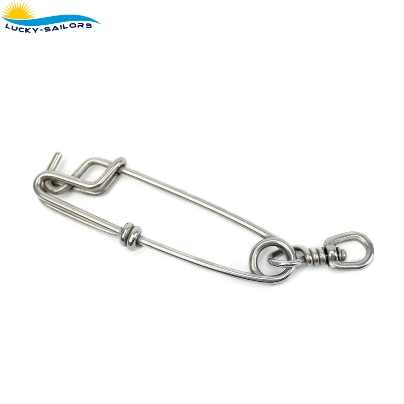 Welded Ring Stainless Steel Fishing accessories Ball Bearing Swivel with Coastlock Snap