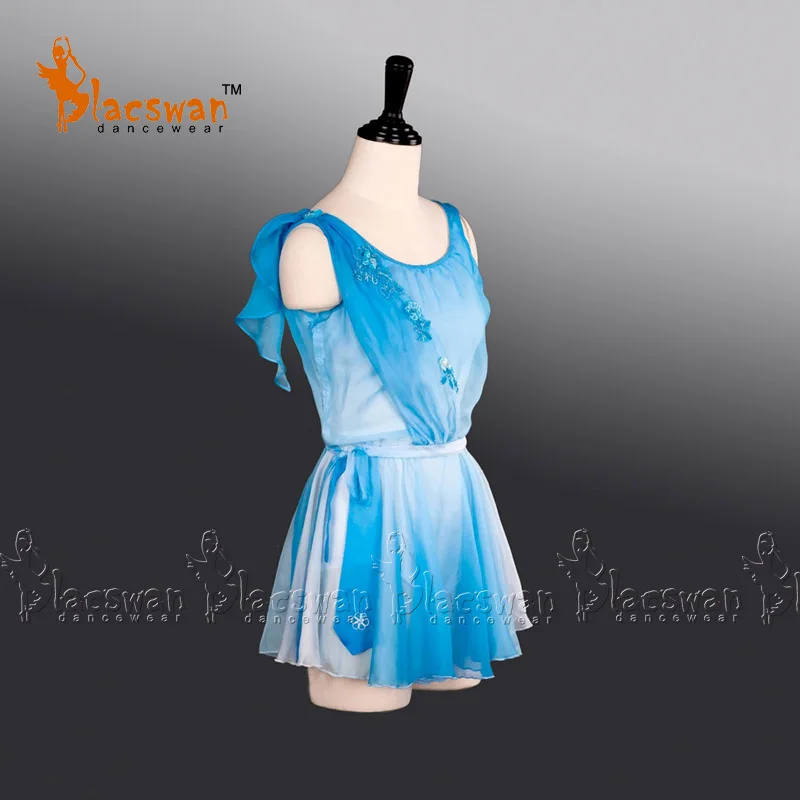 Fading Blue Chiffon Professional Talisman Variation Ballet Company Creations Custom Made Dance Costume