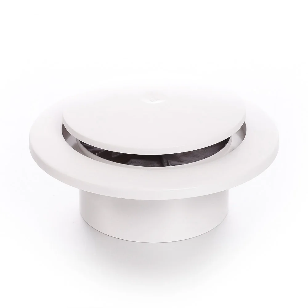 Hvac systems parts factory price vppr White Plastic Round Press Type Push Air Exhaust Vent Louver for ventilation Grille