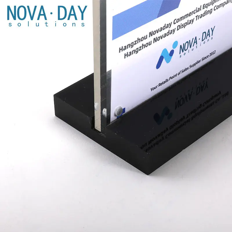 Novaday Customized Hight Quality Acrylic Menu Brochure Holder A4 Acrylic Leaflet Dispenser Display Stand