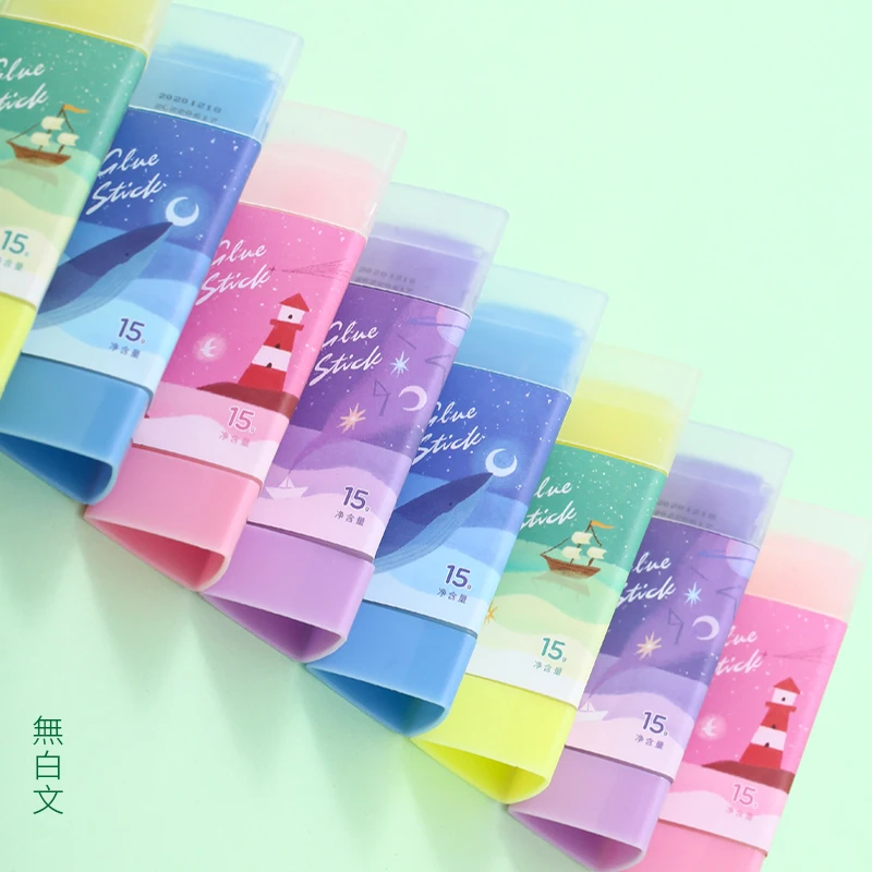 New design high quality product triangle glue pen multicolor glue stick